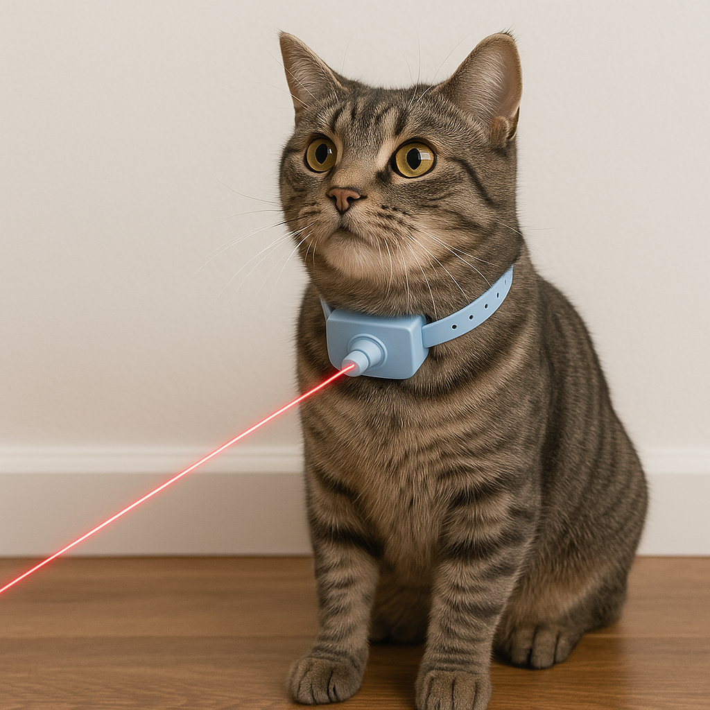 Zgardă cu Laser pentru Pisici 1+1