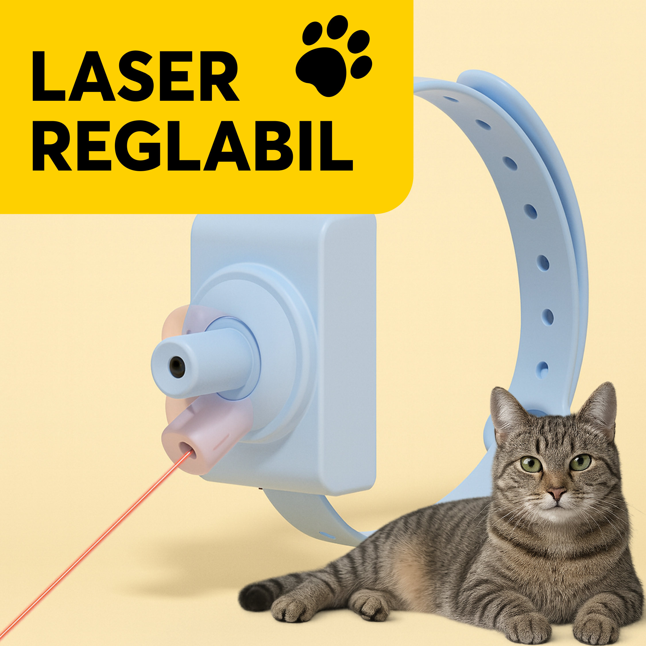 Zgardă cu Laser pentru Pisici 1+1